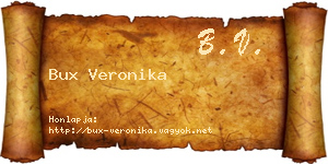 Bux Veronika névjegykártya
